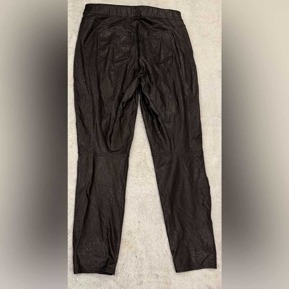 Spanx Faux Leather-Like Skinny Pants - Luxe Black (XL) - Picture 3 of 6